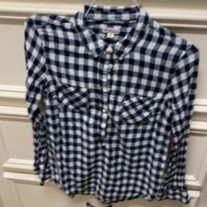 Women’s Size M Blue & White Check Shirt